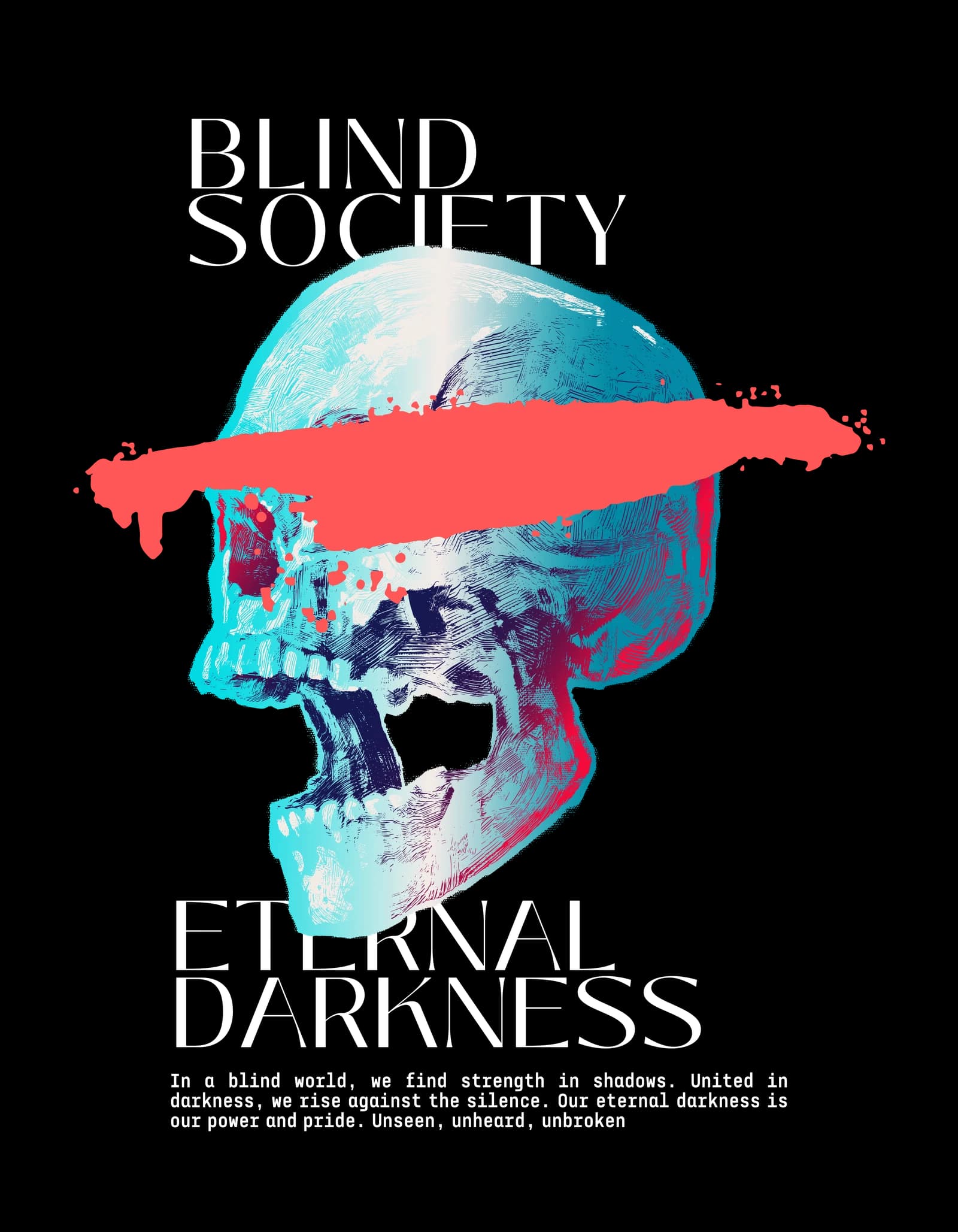 BLIND SOCIETY original graphic artwork