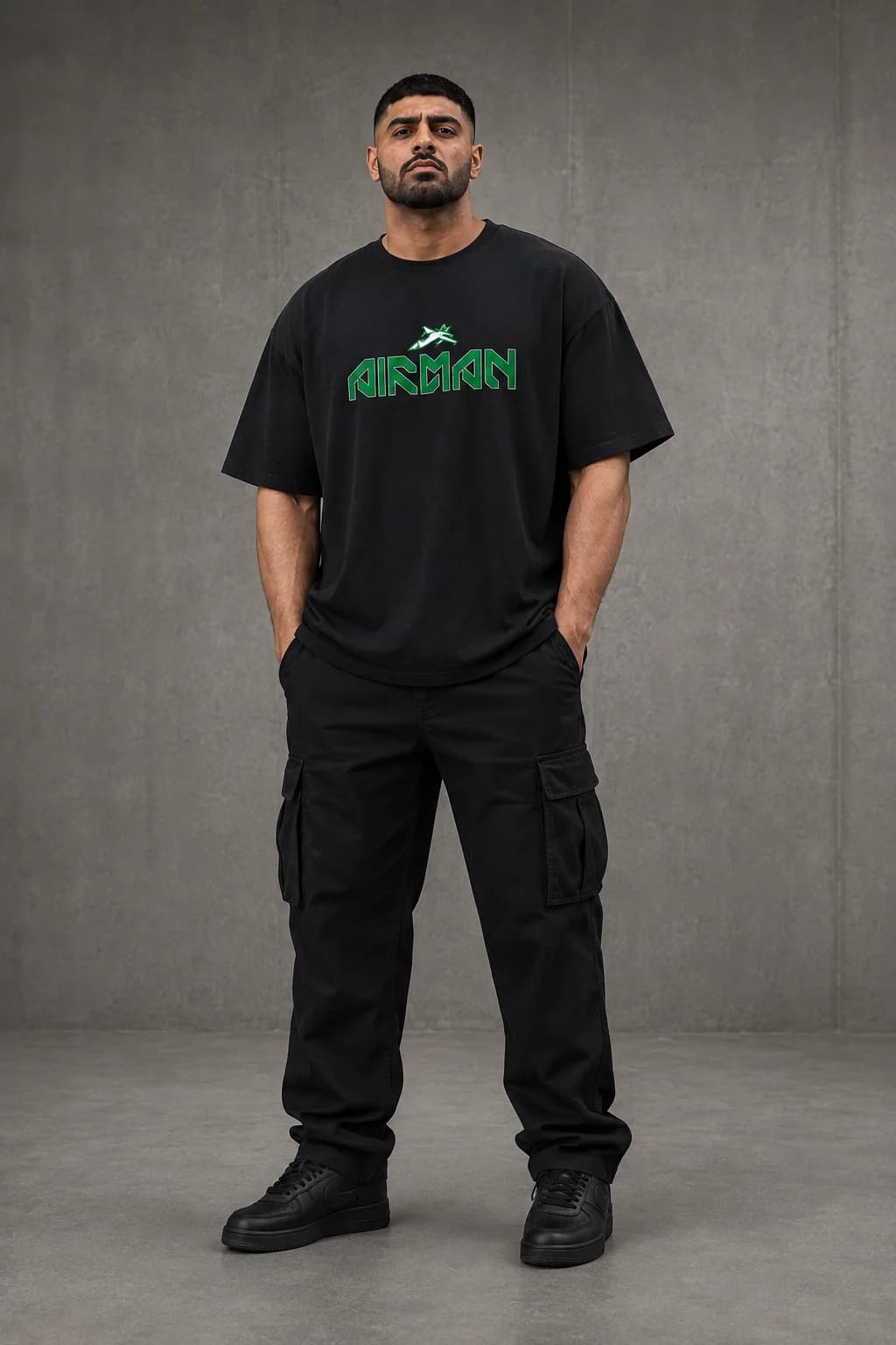 AIRMAN OVERSIZED: Front oversized model view