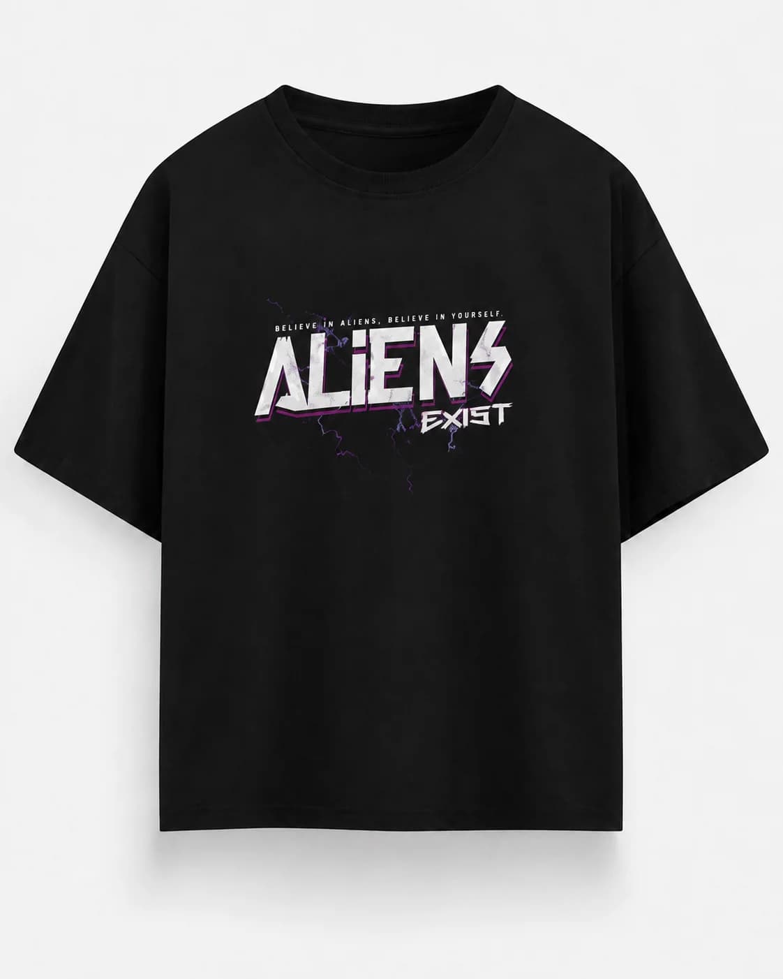 ALIENS EXIST OVERSIZED Front oversized flatlay view