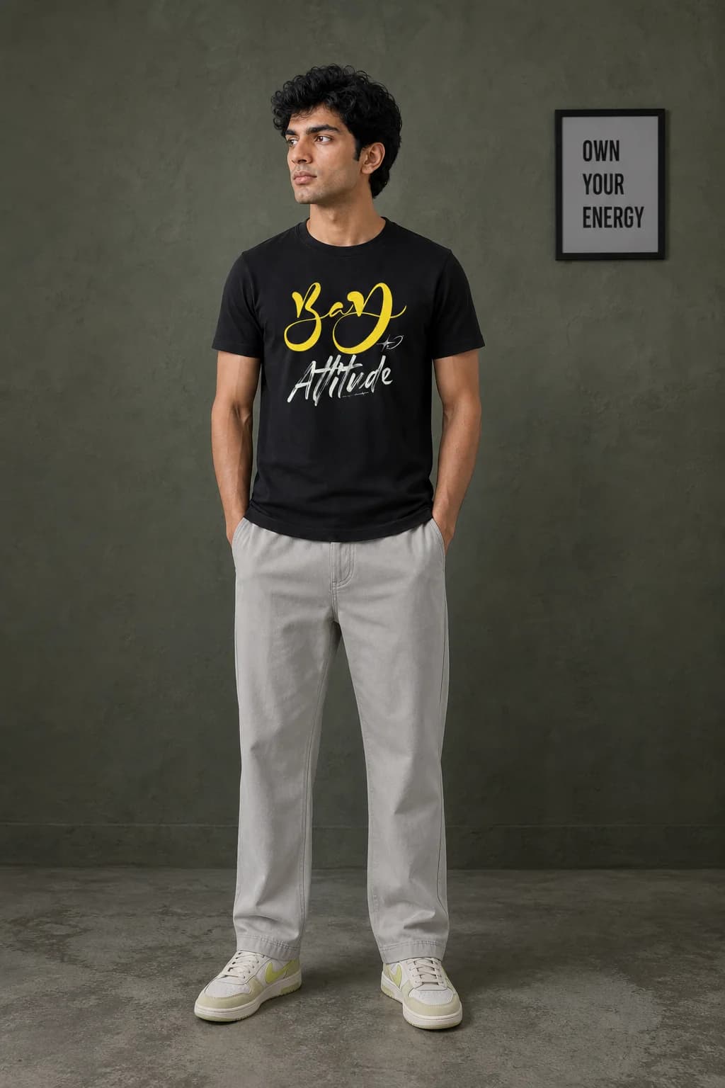 BAD ATTITUDE: Front model view