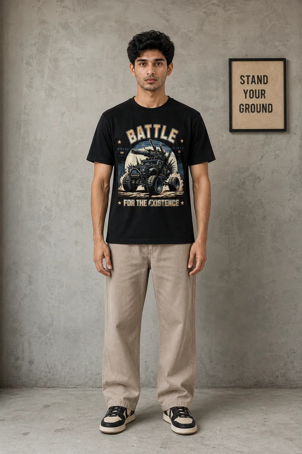 BATTLE FOR THE EXISTENCE: Front model view