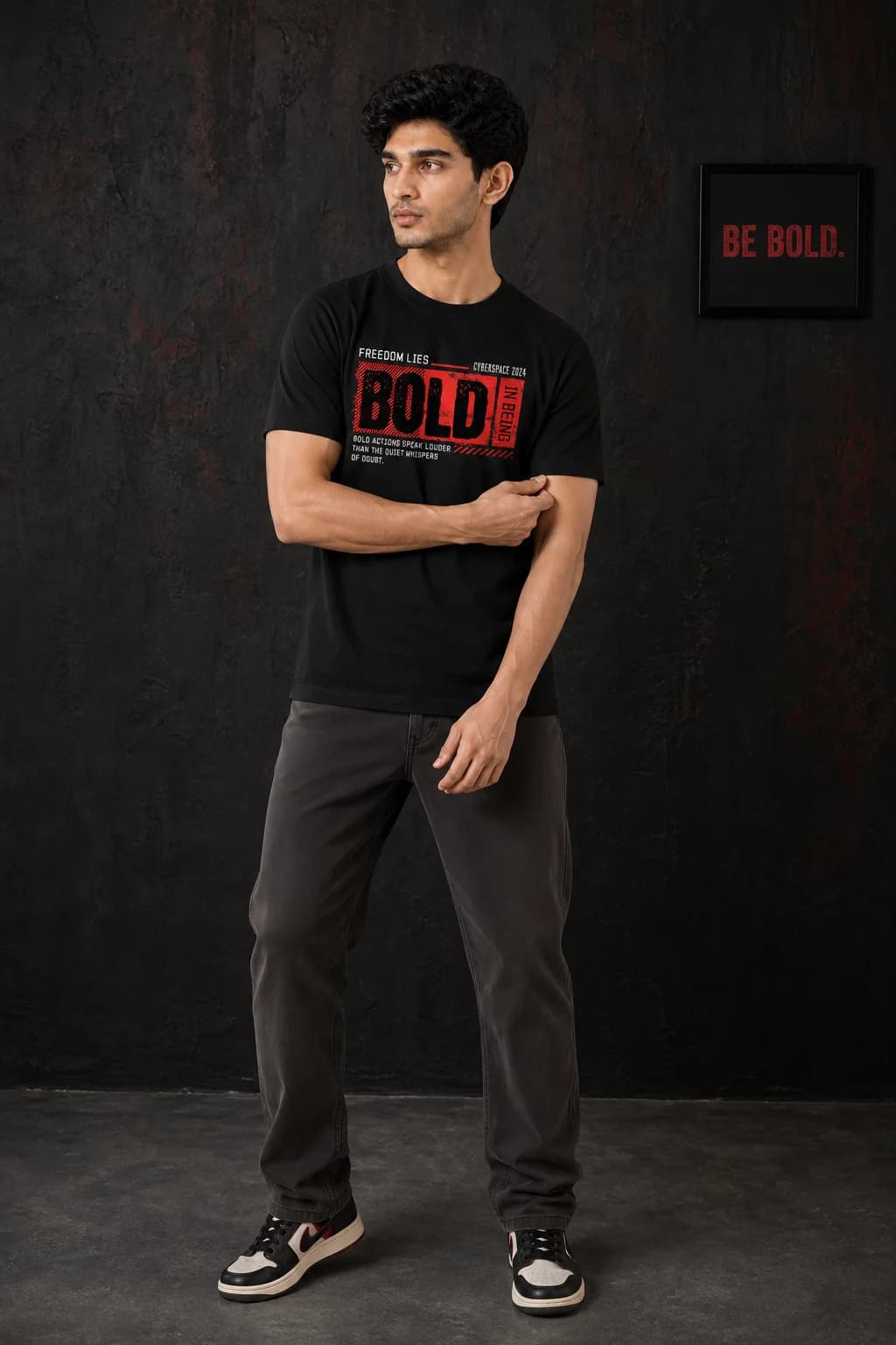 BOLD IN BEING: Front model view