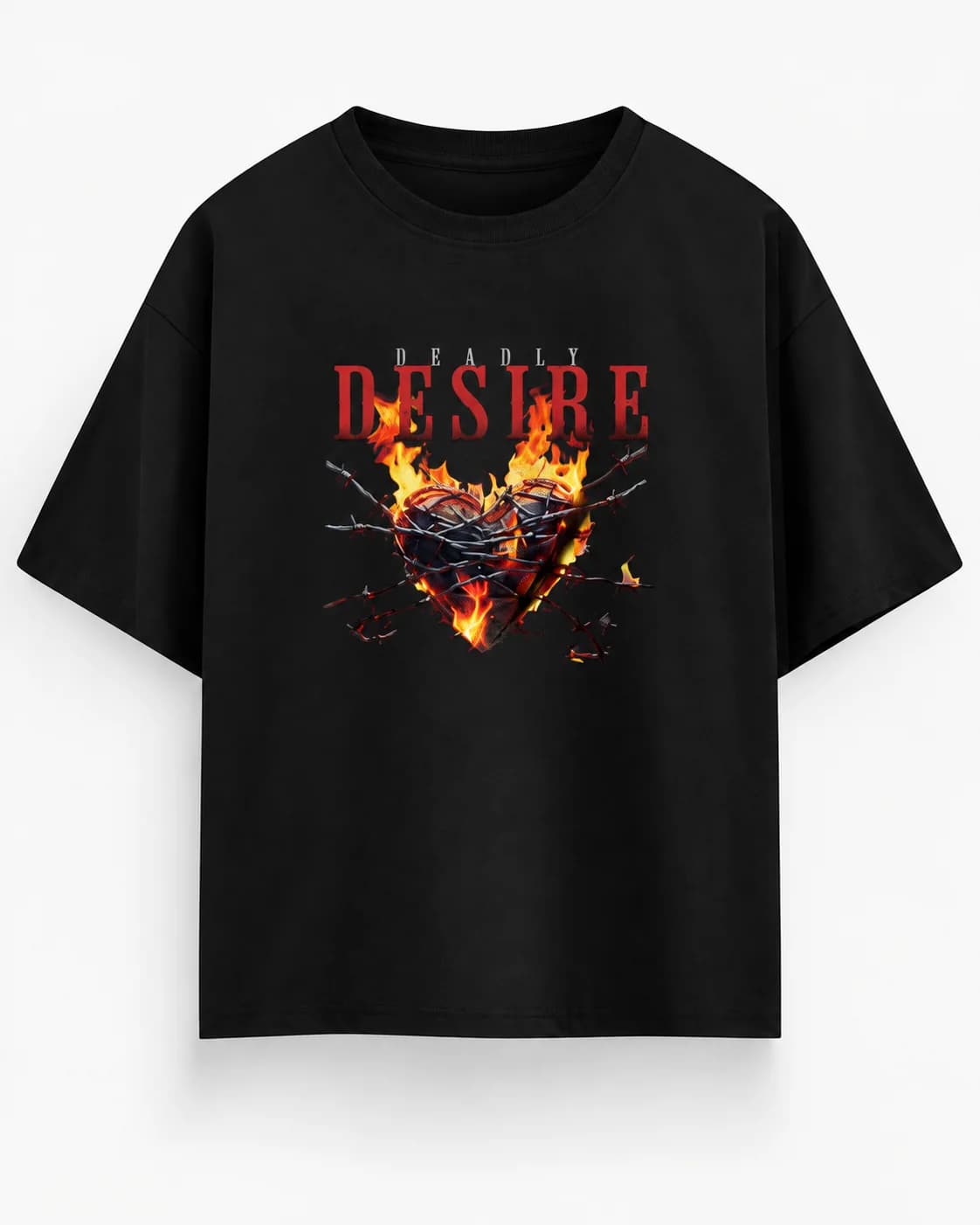 DARK DESIRE OVERSIZED: Front oversized flatlay view