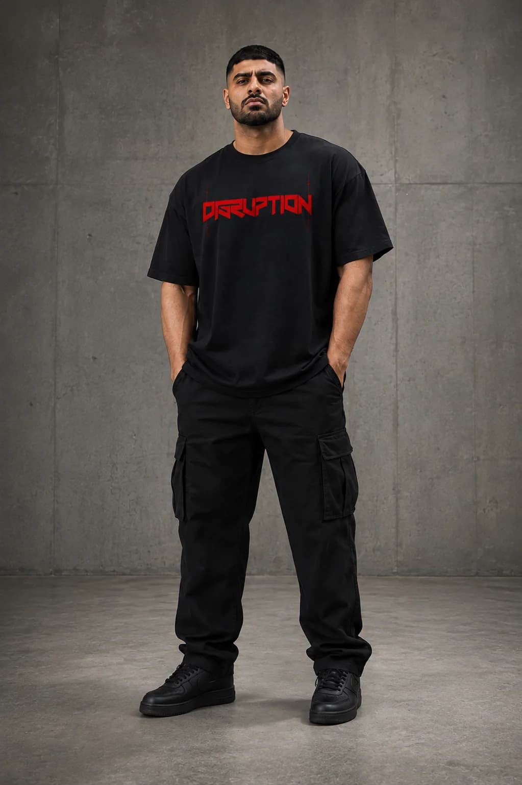 DISRUPTION OVERSIZED: Front oversized model view