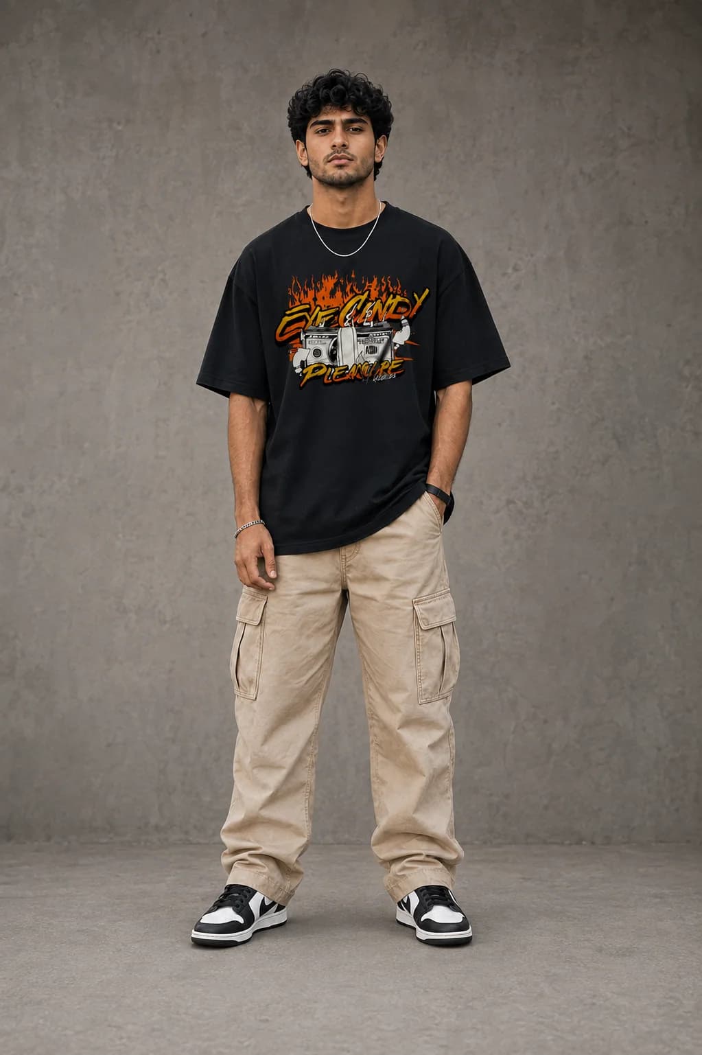 EYE CANDY OVERSIZED: Front oversized model view