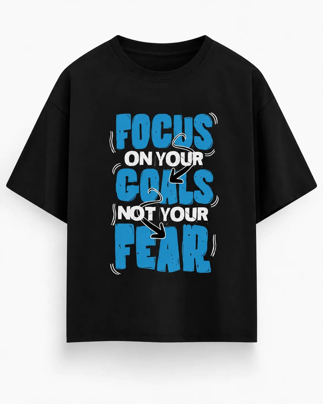 FOCUS ON YOUR GOALS OVERSIZED Front oversized flatlay view