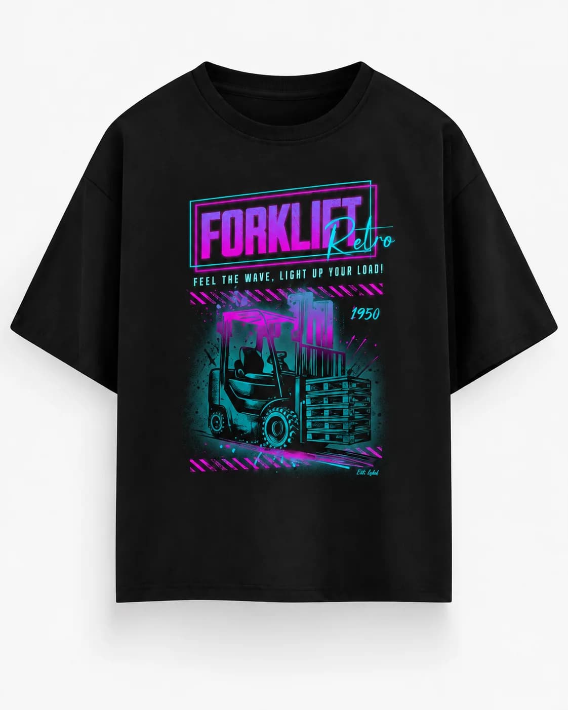 FORKLIFT RETRO OVERSIZED Front oversized flatlay view