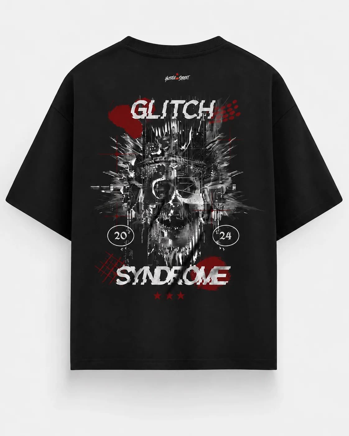 GLITCH SYNDROME OVERSIZED Back oversized flatlay view