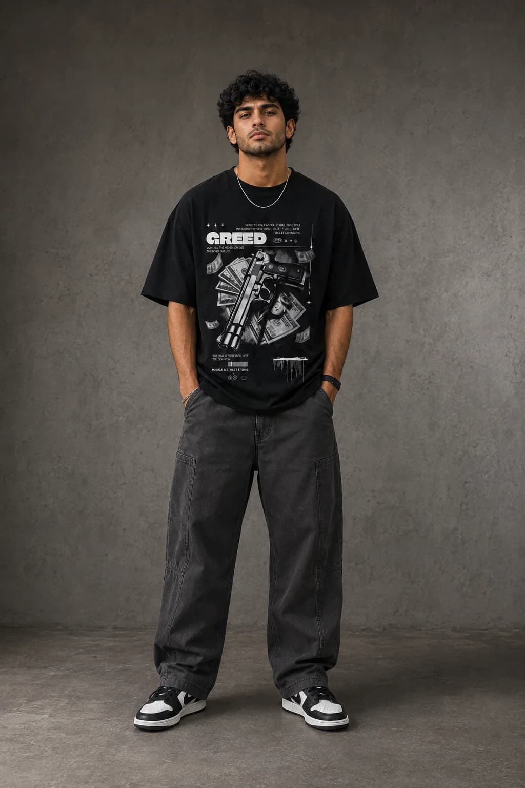 GREED OVERSIZED: Front oversized model view