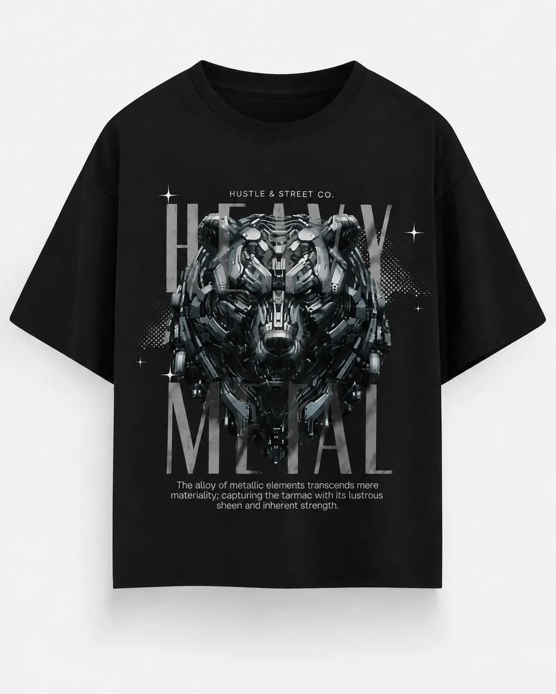 HEAVY METAL OVERSIZED: Front oversized flatlay view