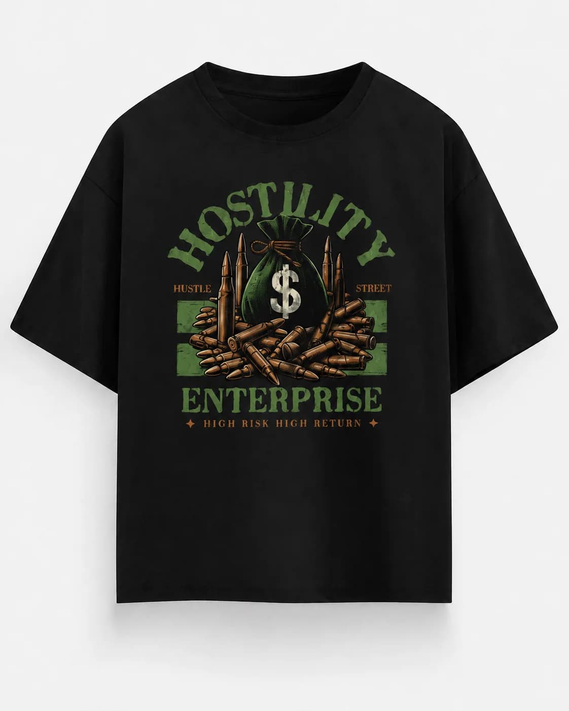 HOSTILITY ENTERPRISE OVERSIZED Front oversized flatlay view