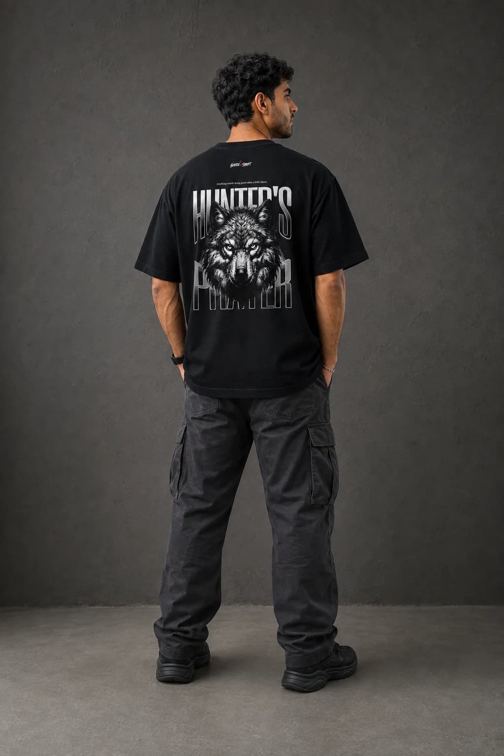 HUNTERS PRAYER OVERSIZED: Back oversized model view