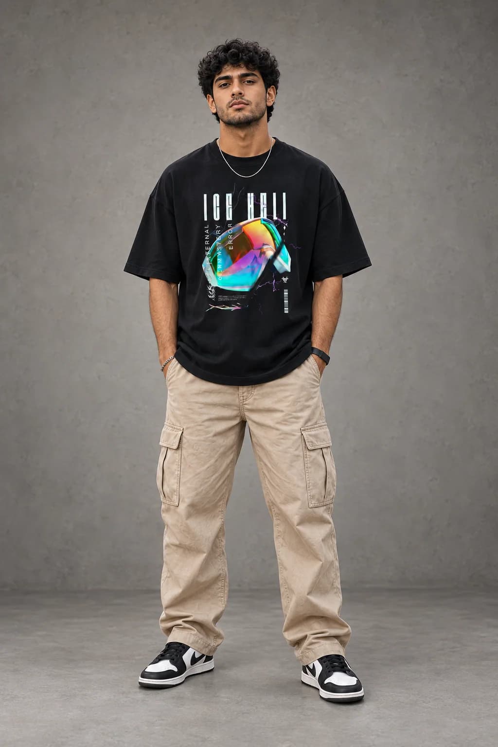 ICE HELL OVERSIZED: Front oversized model view