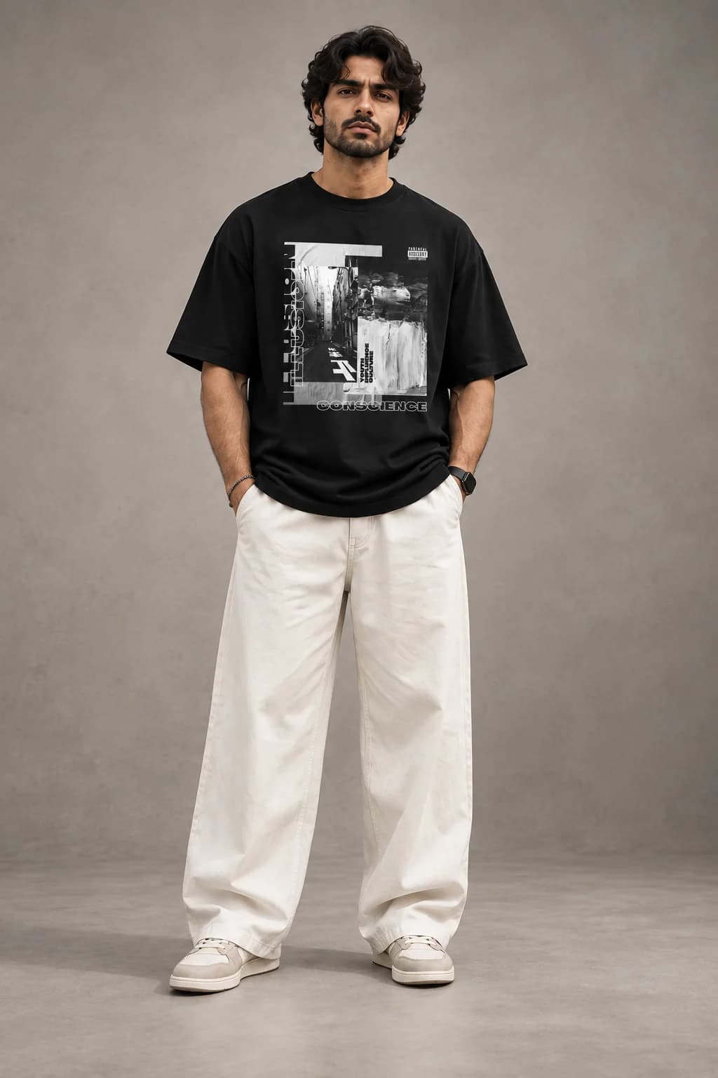 ILLUSION OVERSIZED: Front oversized model view