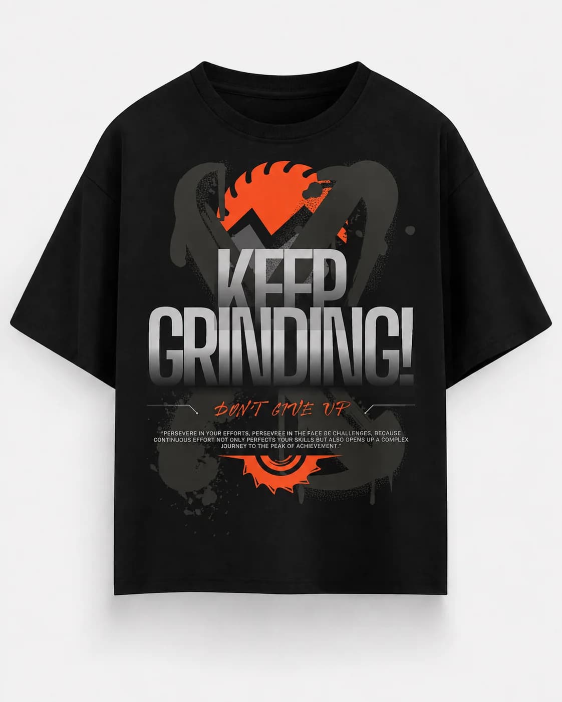 KEEP GRINDING OVERSIZED Front oversized flatlay view
