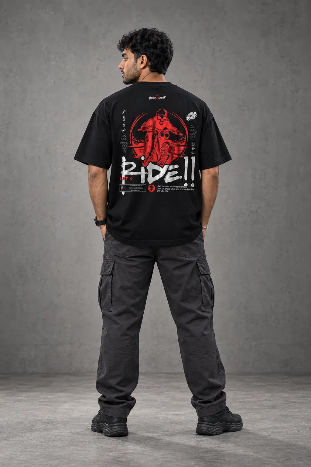 LETS RIDE OVERSIZED: Back oversized model view