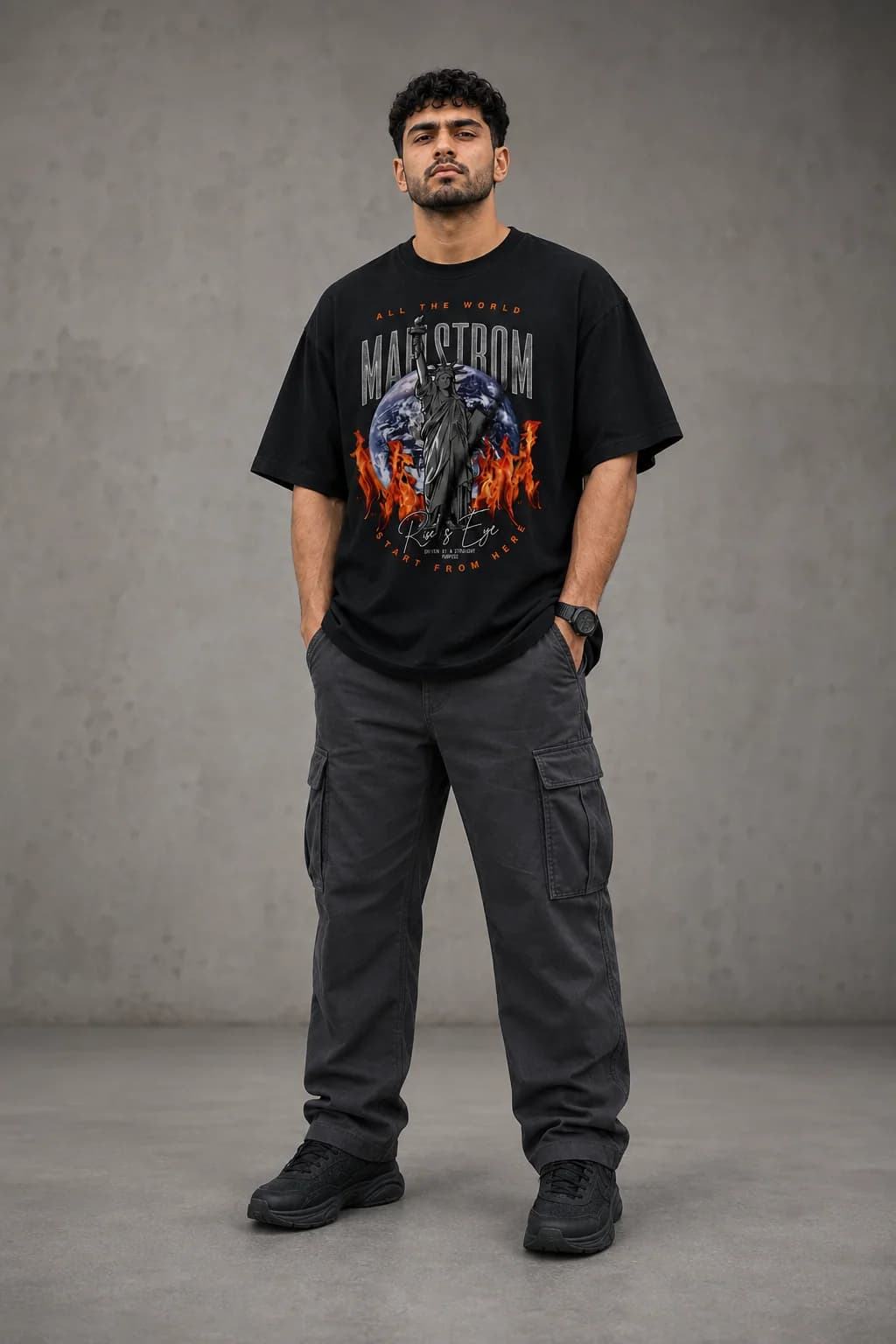 MAELSTROM OVERSIZED: Front oversized model view