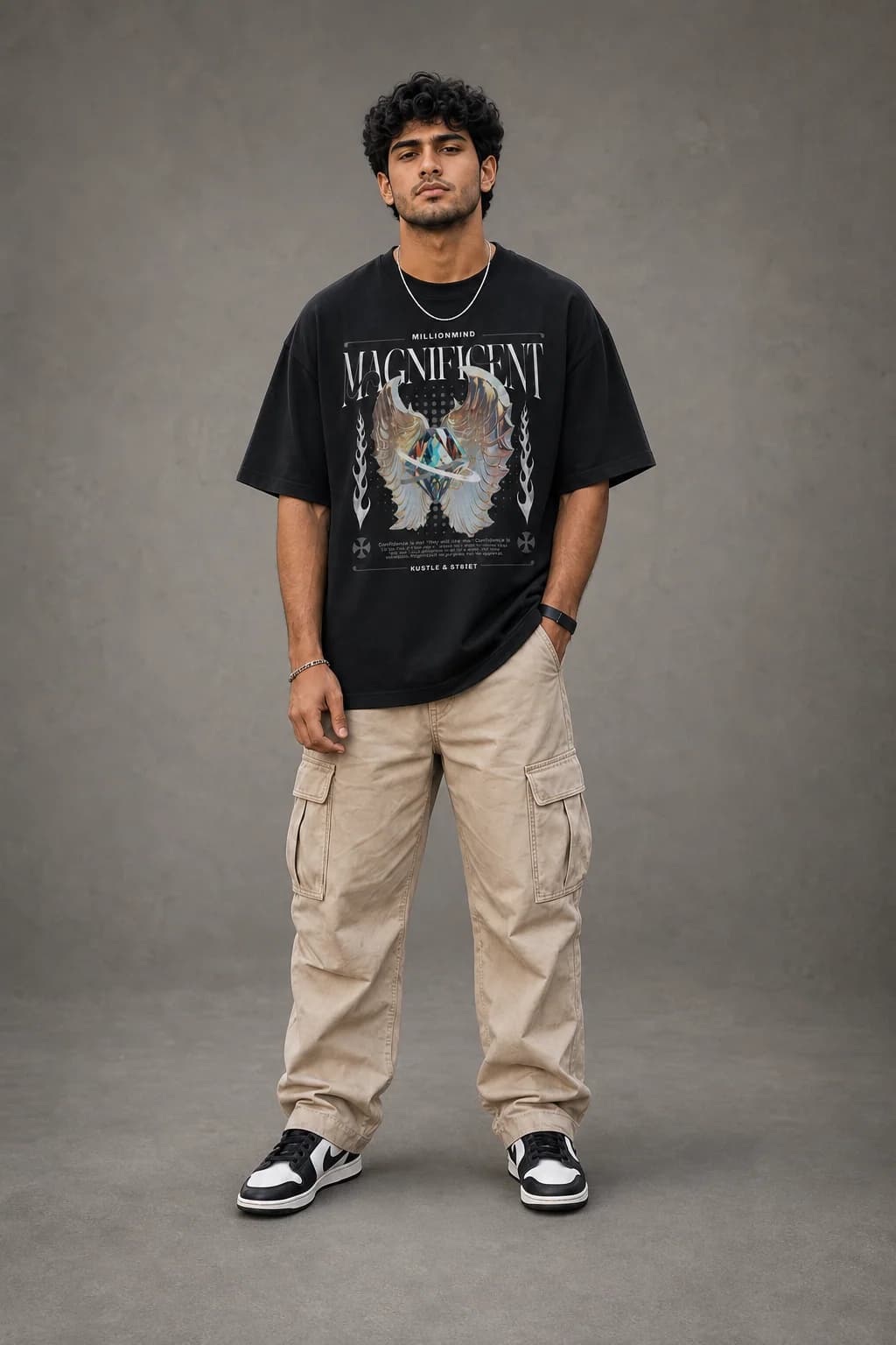 MAGNIFICENT OVERSIZED: Front oversized model view