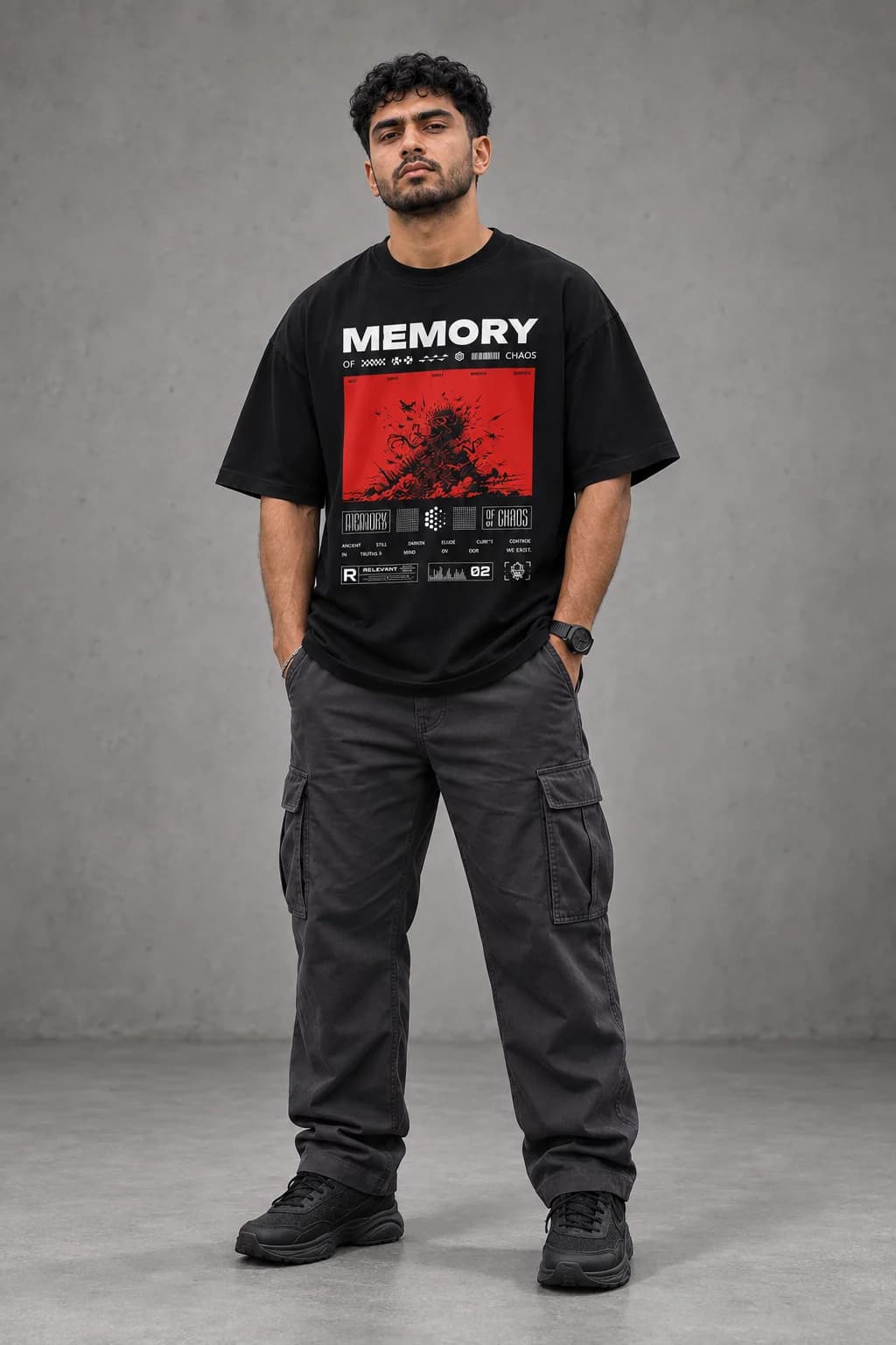 MEMORY OF CHAOS OVERSIZED: Front oversized model view