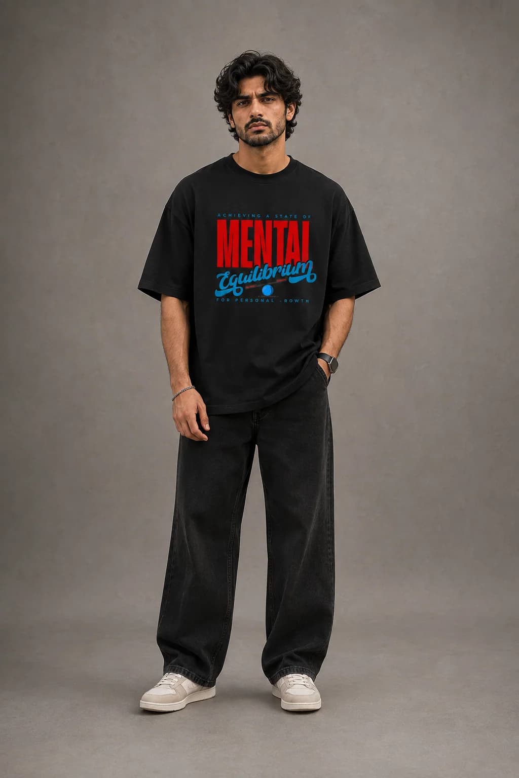 MENTAL EQUILIBRIUM OVERSIZED: Front oversized model view