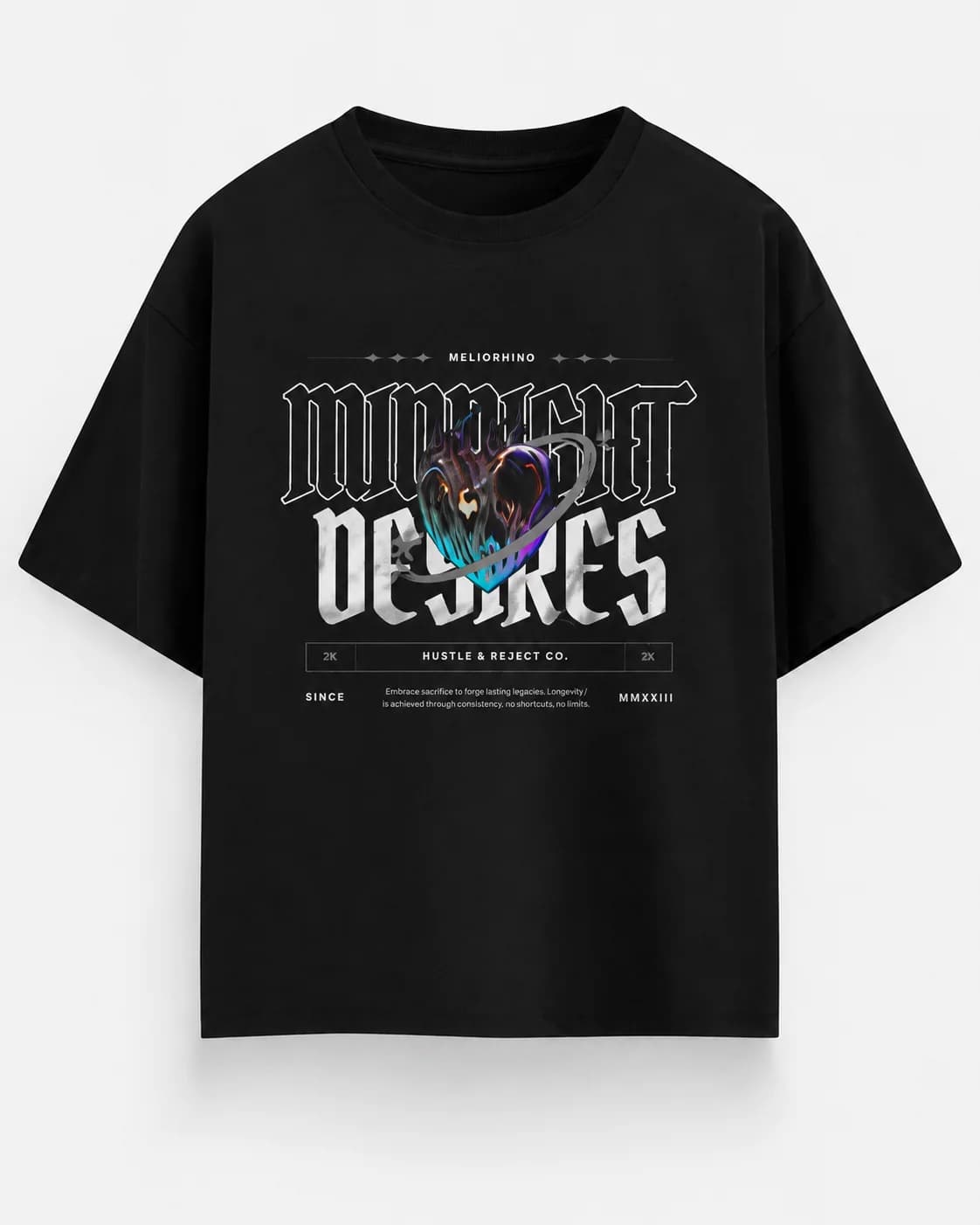MIDNIGHT DESIRES OVERSIZED Front oversized flatlay view