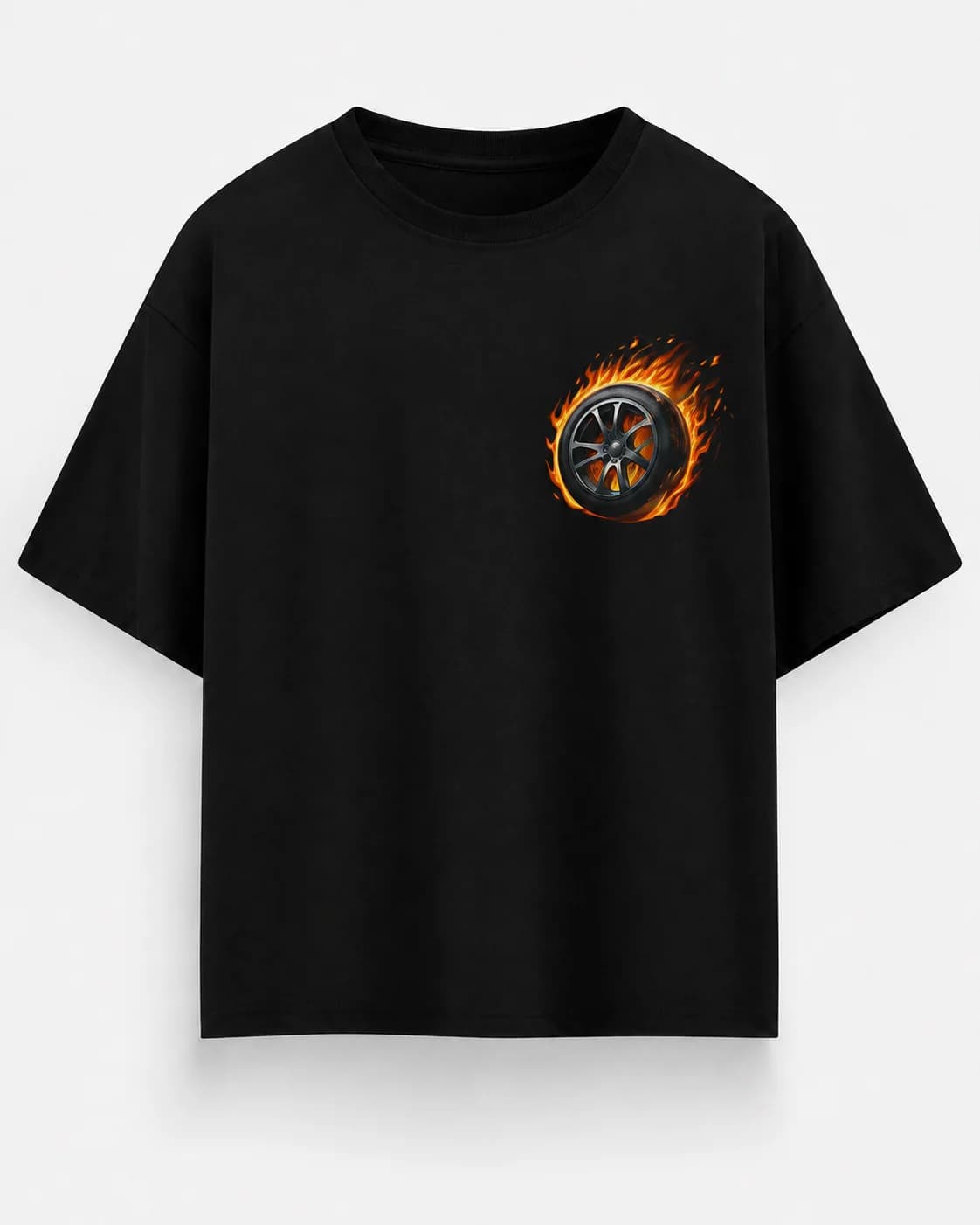 MIDNIGHT INFERNO OVERSIZED Front oversized flatlay view