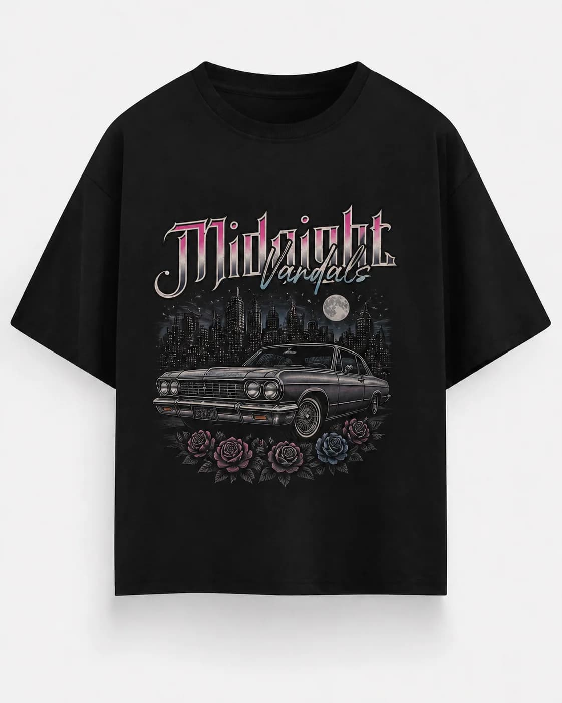 MIDNIGHT VANDALS OVERSIZED Front oversized flatlay view