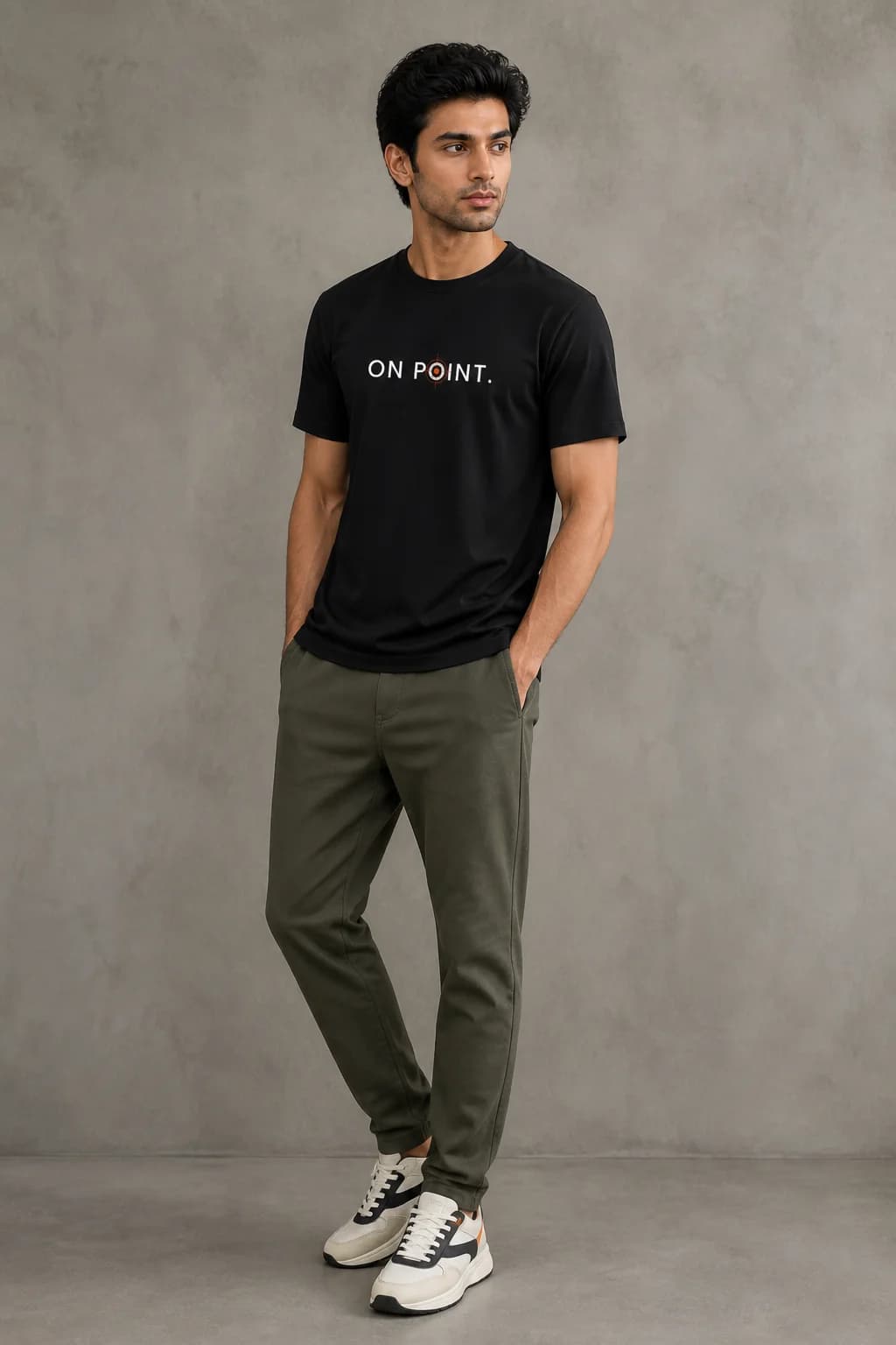 ON POINT: Front model view