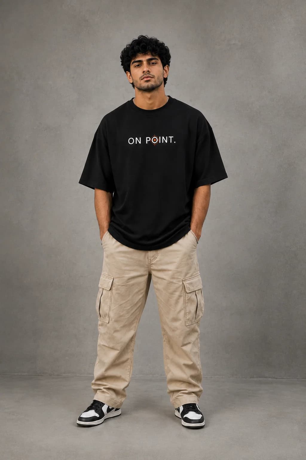 ON POINT OVERSIZED: Front oversized model view