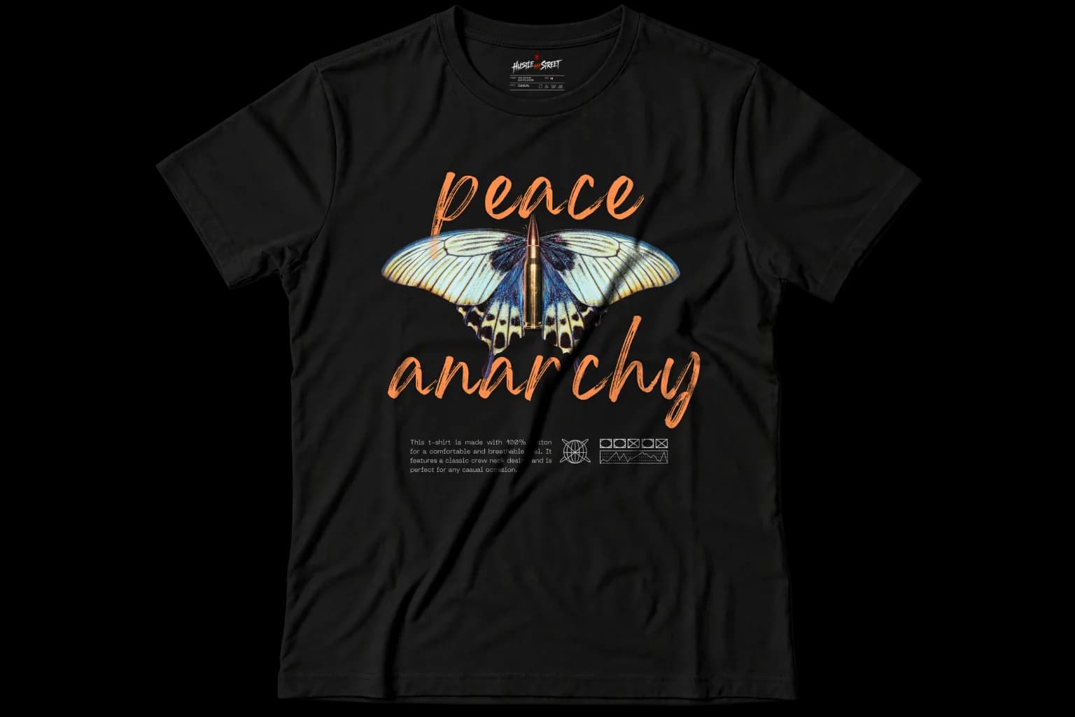 PEACE ANARCHY Front flatlay view