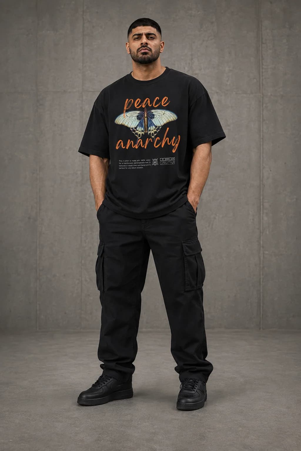 PEACE - ANARCHY OVERSIZED: Front oversized model view