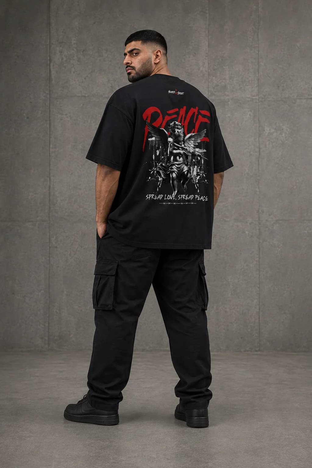 PEACE OVERSIZED: Back oversized model view
