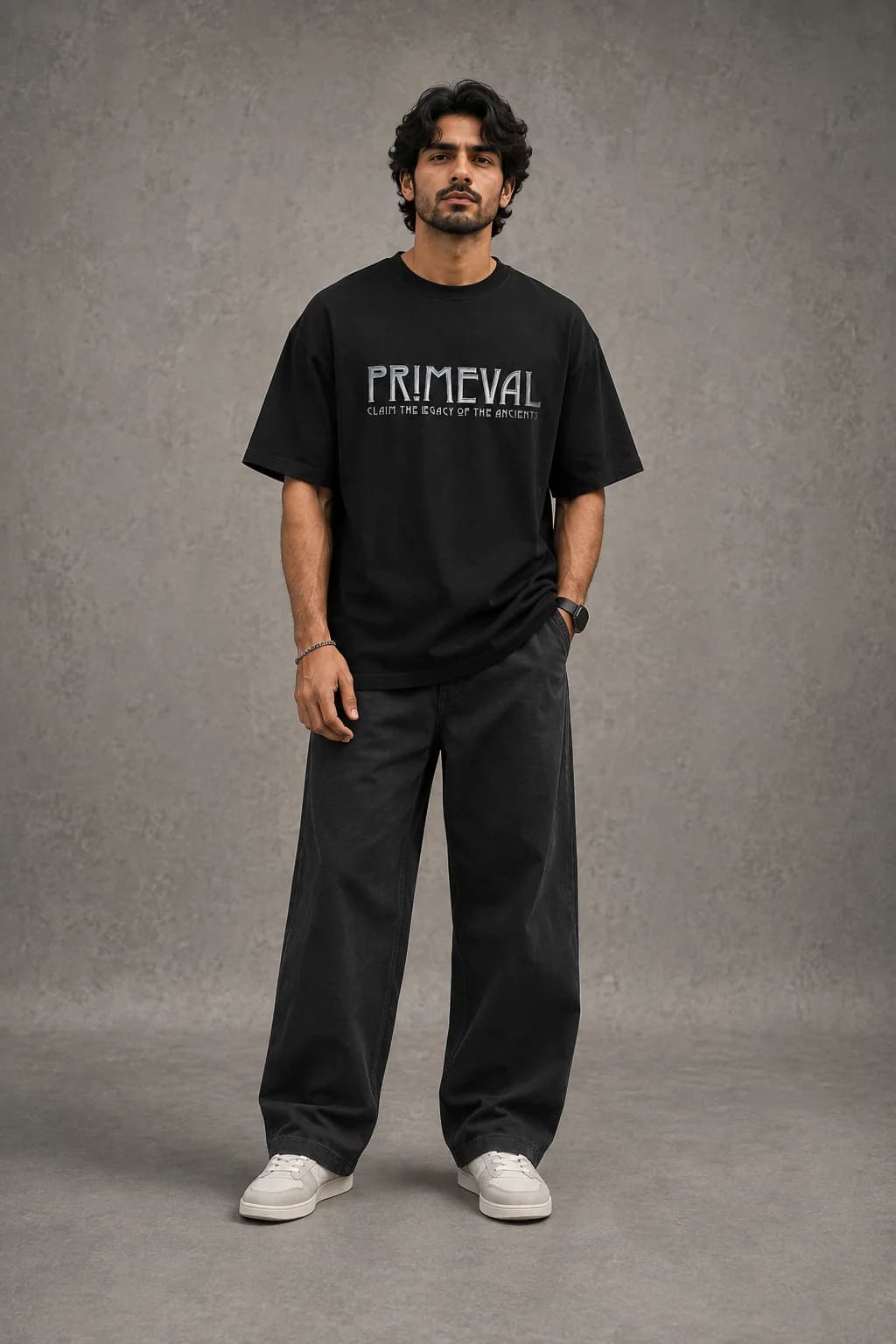 PRIMEVAL OVERSIZED: Front oversized model view