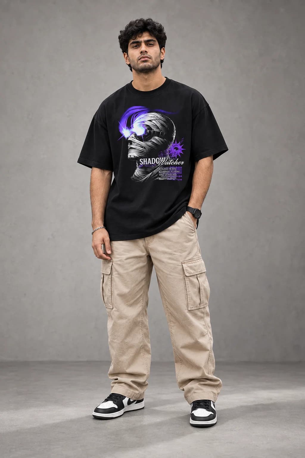 SHADOW WATCHER OVERSIZED: Front oversized model view