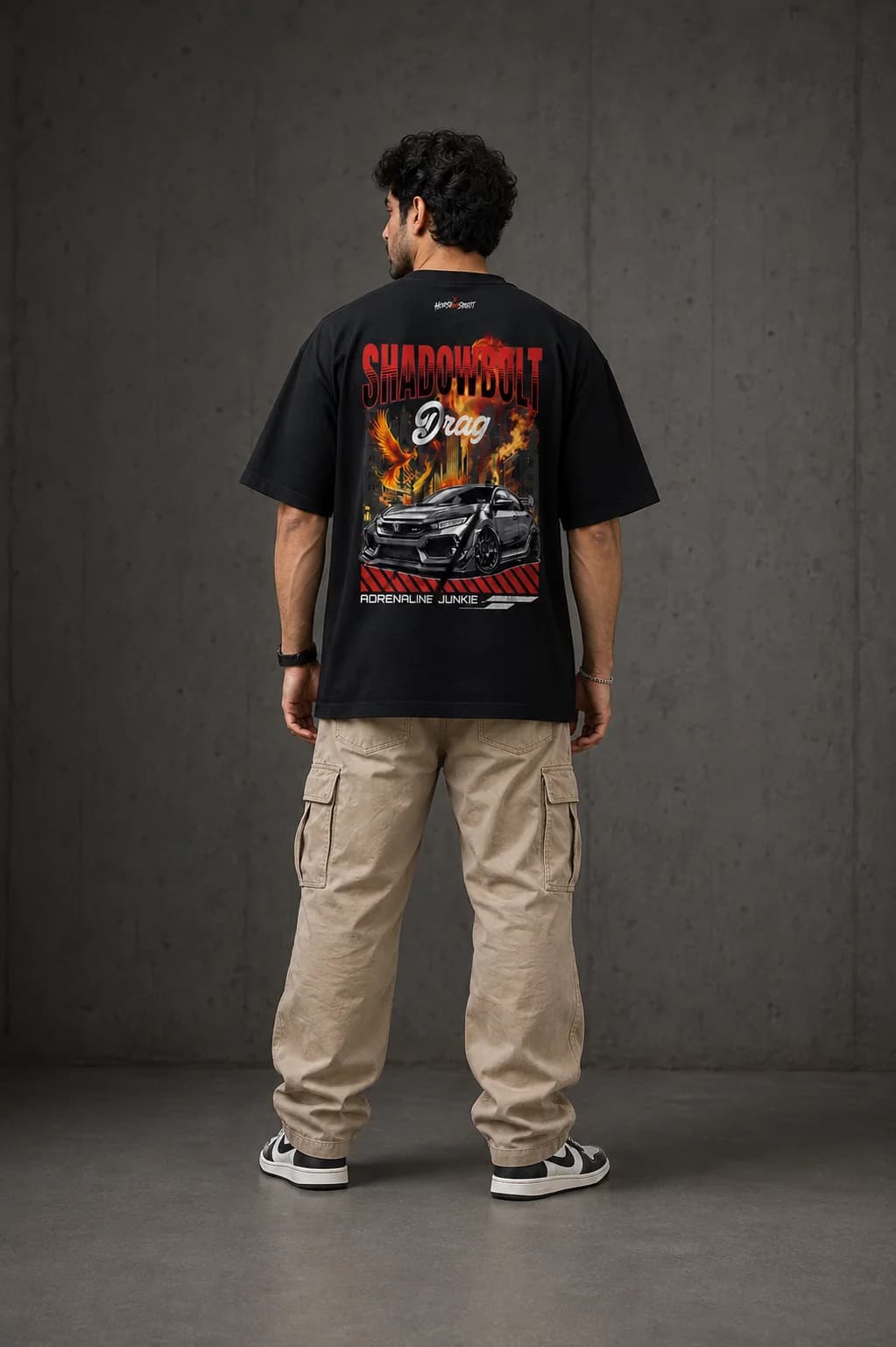 SHADOWBOLT OVERSIZED: Back oversized model view
