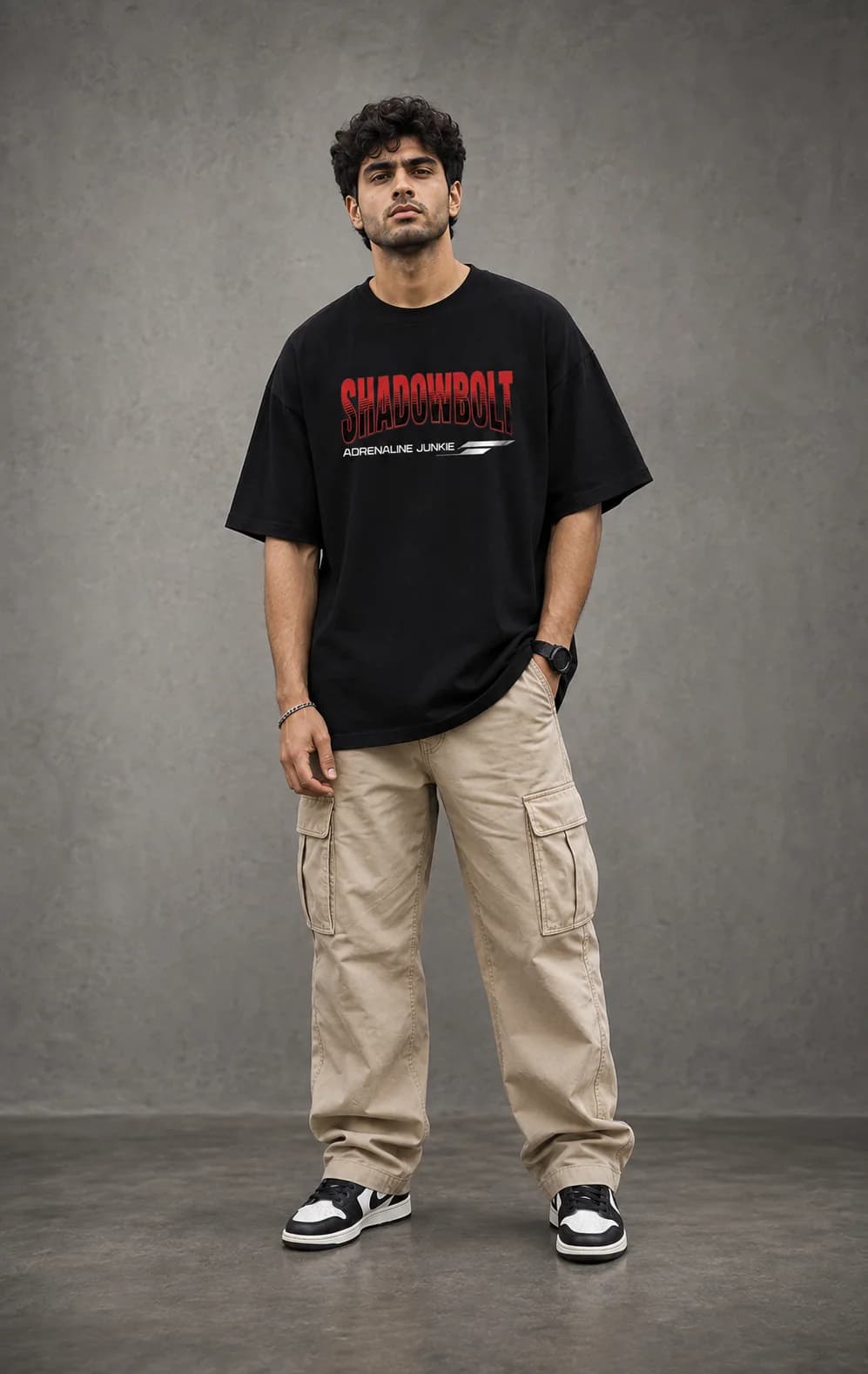 SHADOWBOLT OVERSIZED: Front oversized model view