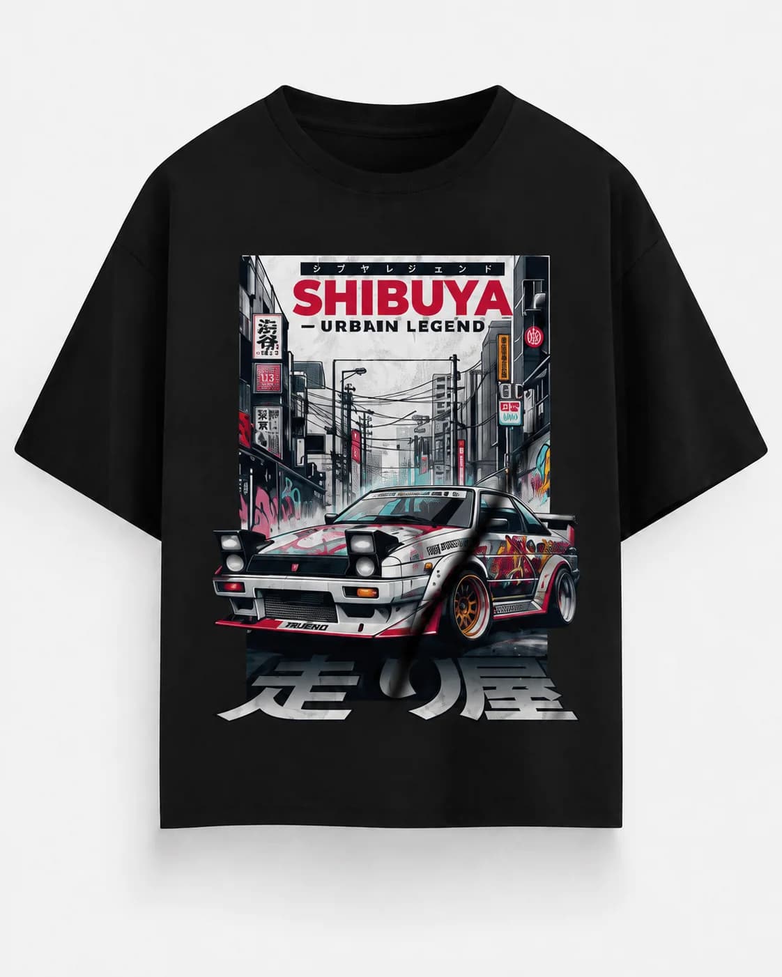 SHIBUYA URBAN LEGEND OVERSIZED Front oversized flatlay view