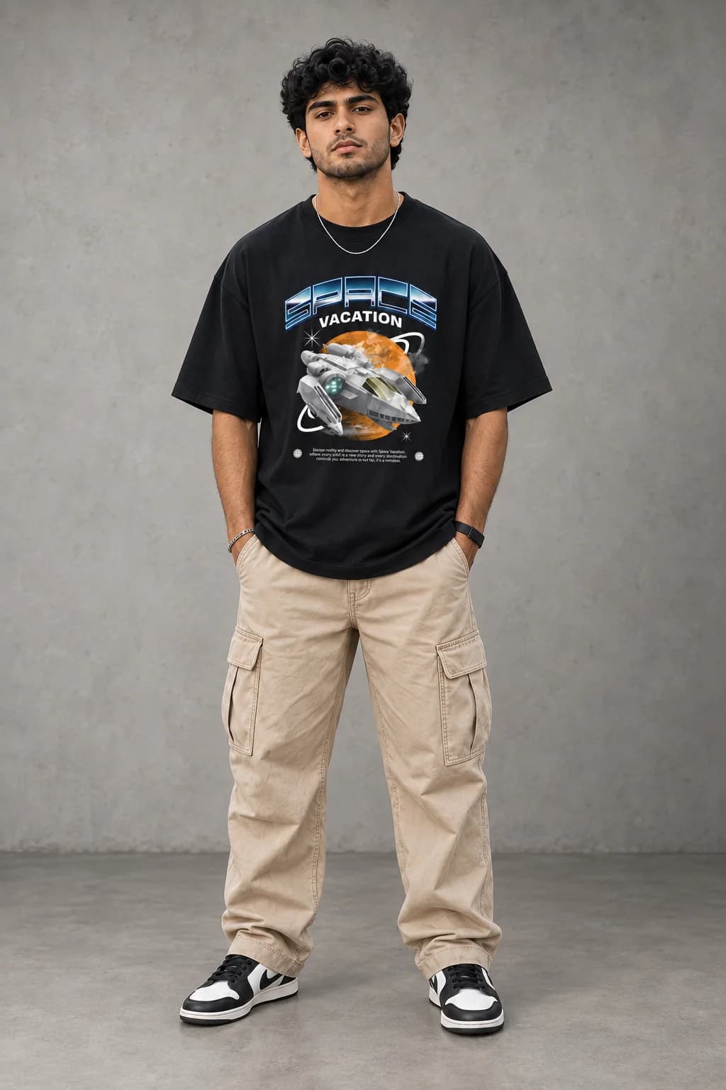 SPACE VACATION OVERSIZED: Front oversized model view