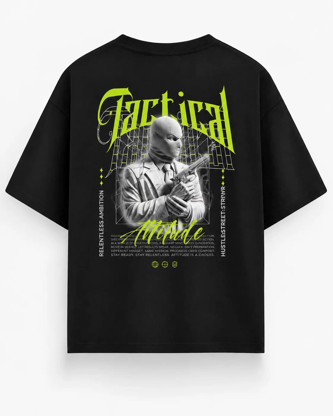 TACTICAL ATTITUDE OVERSIZED Back oversized flatlay view