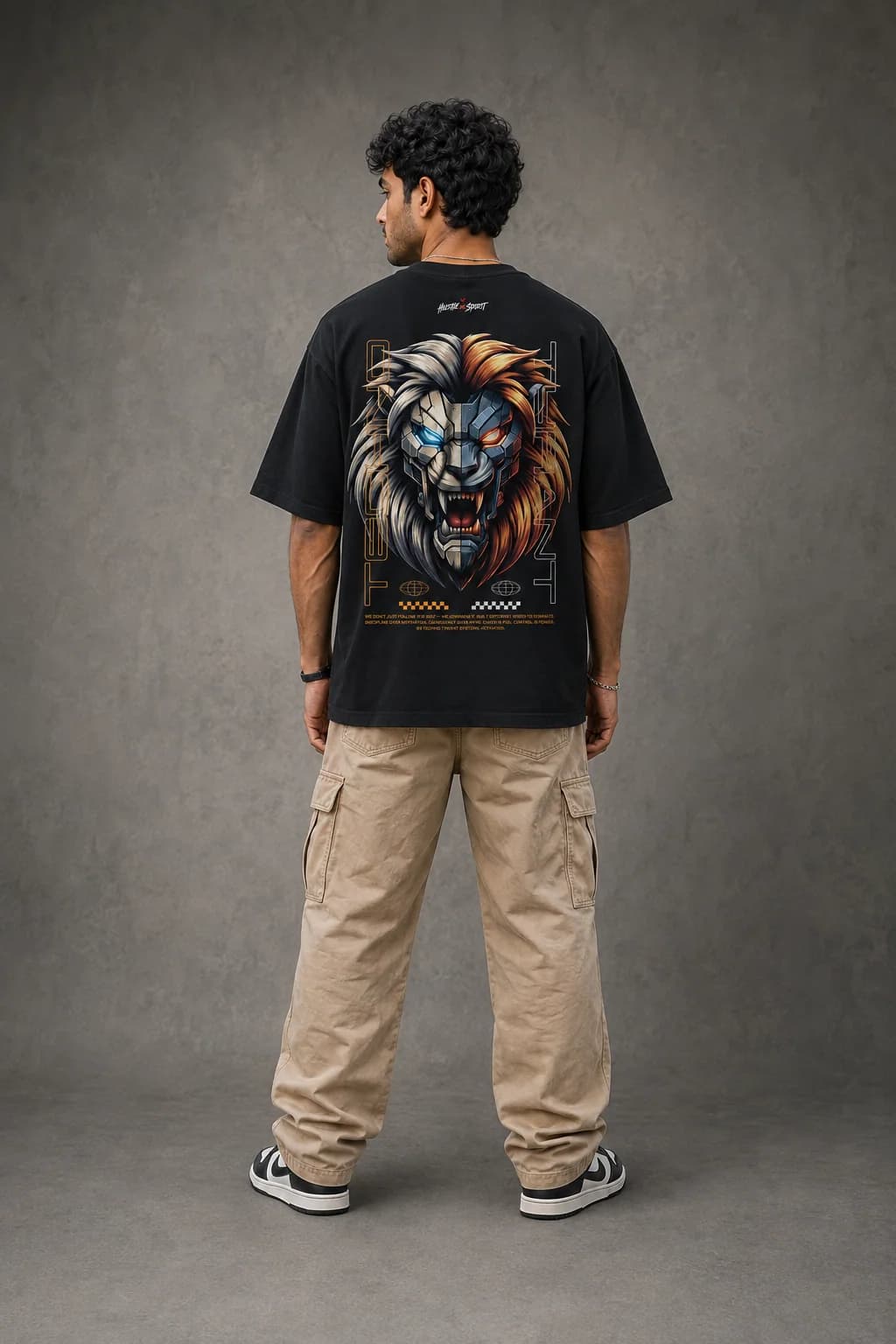 TECHNO TYRANT OVERSIZED: Back oversized model view