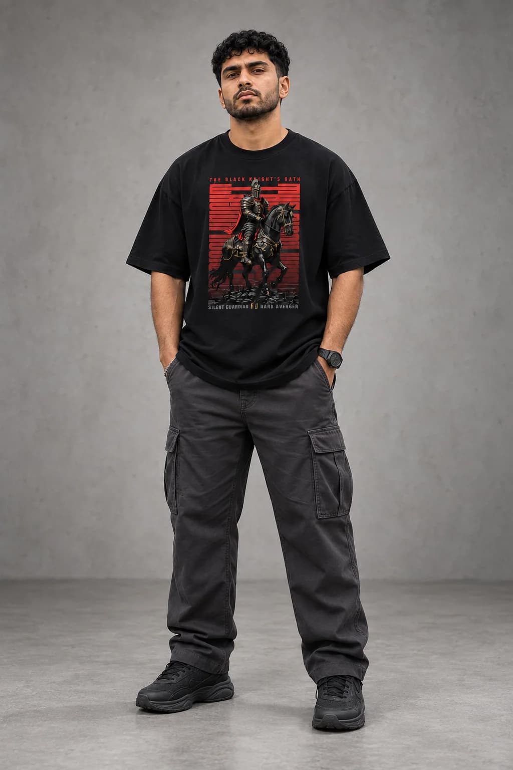THE BLACK KNIGHT OVERSIZED: Front oversized model view