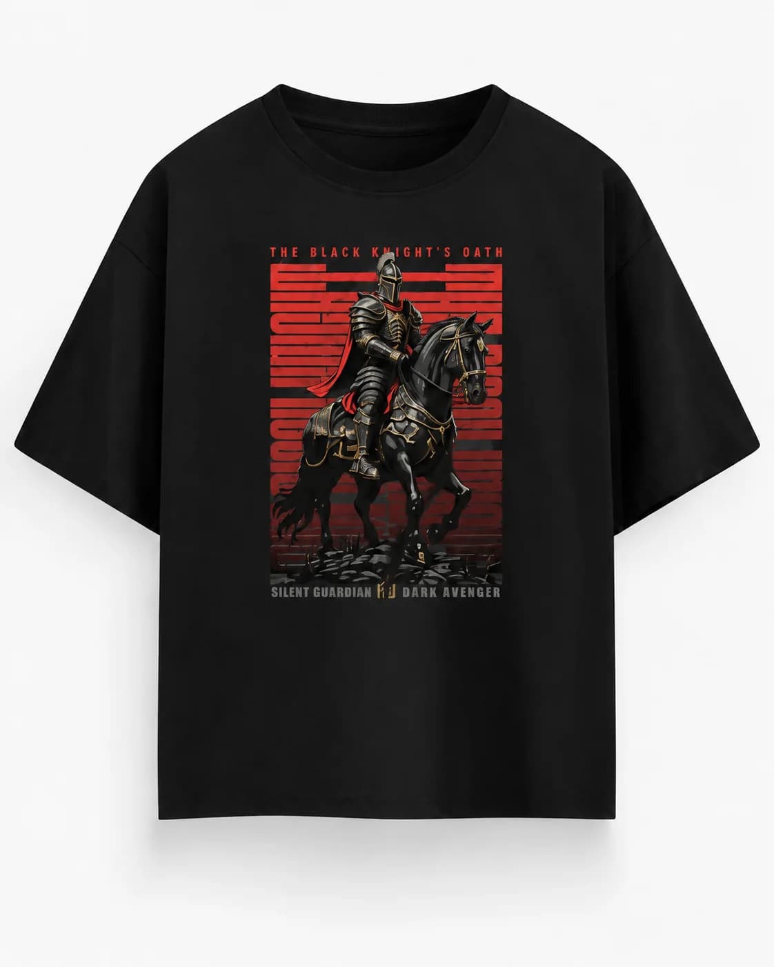 THE BLACK KNIGHT OVERSIZED Front oversized flatlay view