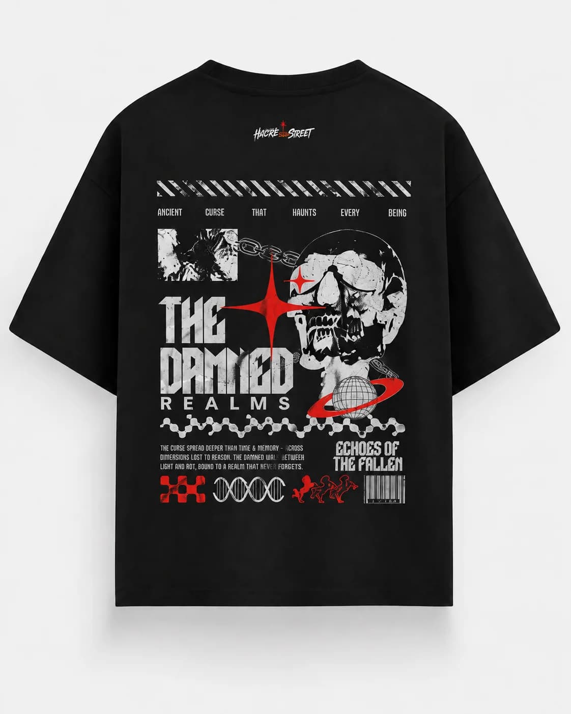 THE DAMNED REALMS OVERSIZED Back oversized flatlay view