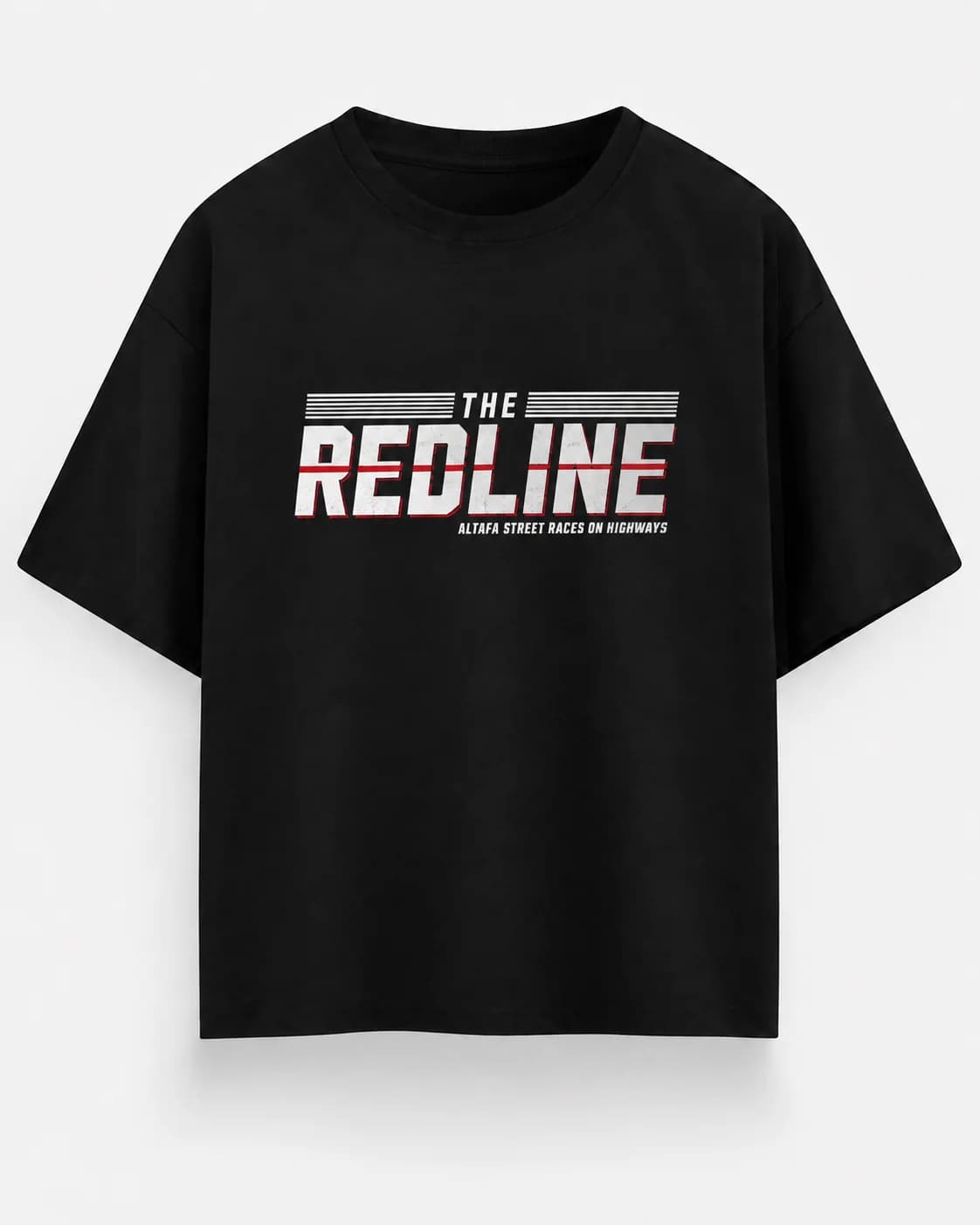 THE REDLINE OVERSIZED Front oversized flatlay view