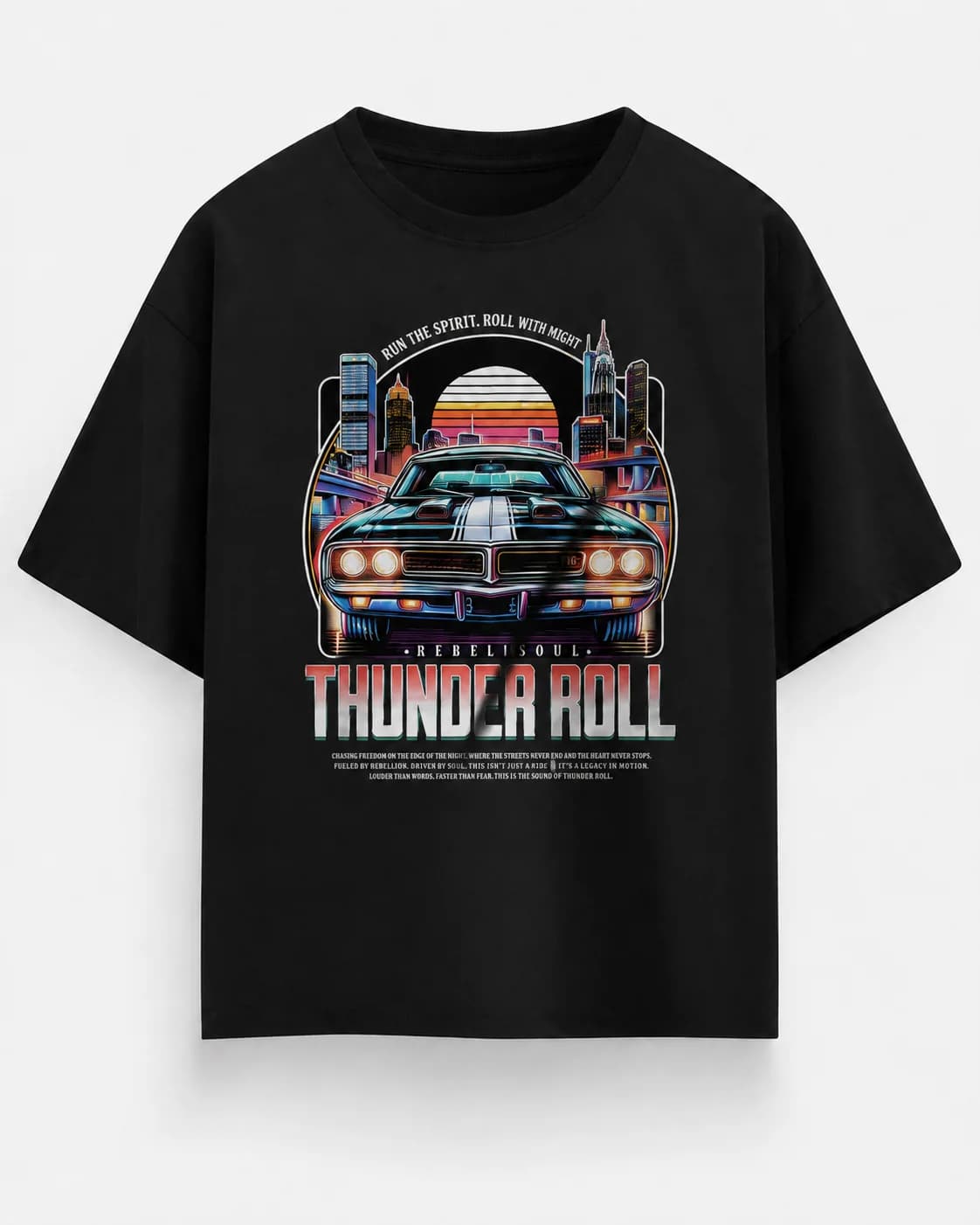 THUNDER ROLL OVERSIZED Front oversized flatlay view