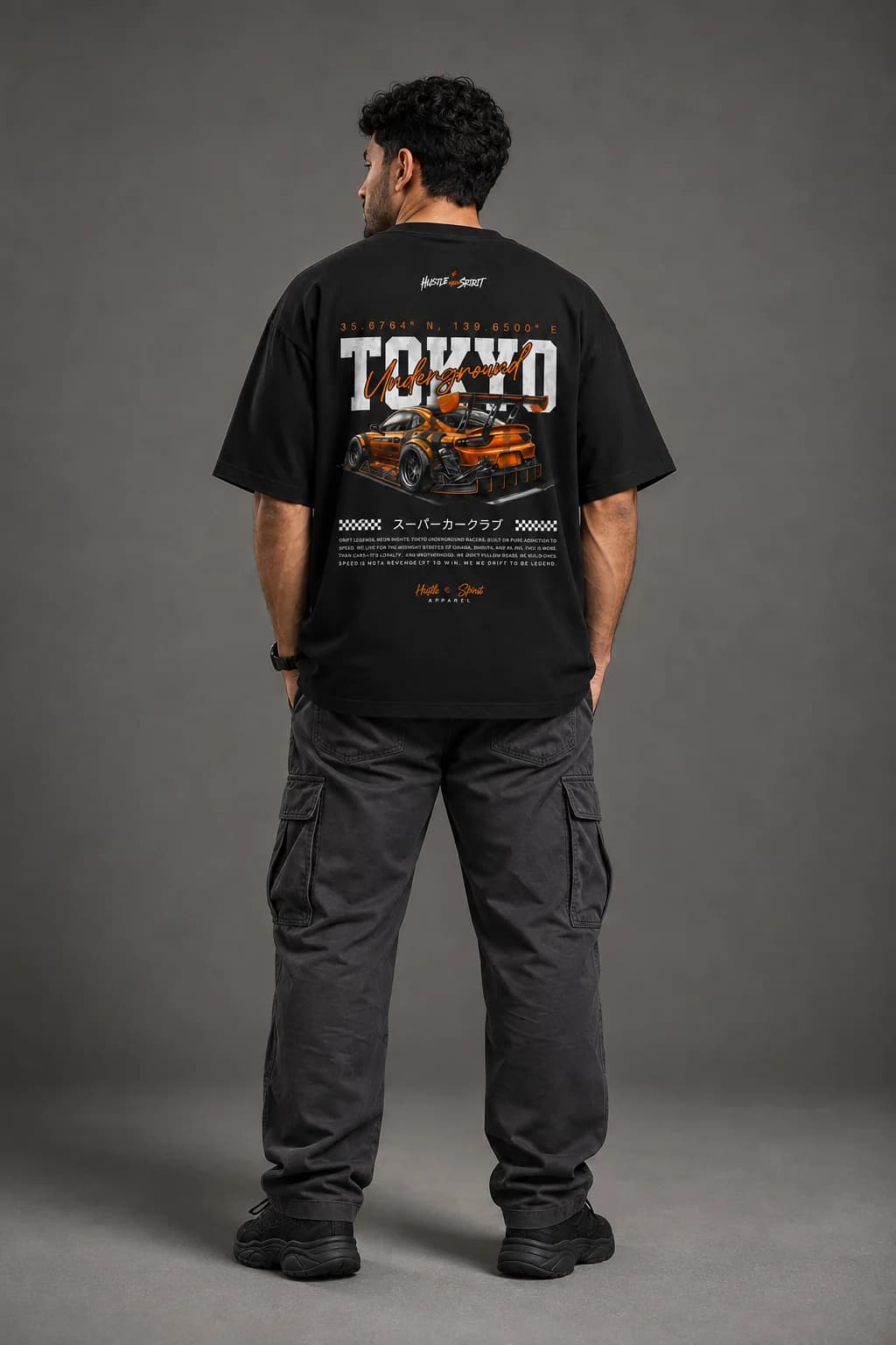 TOKYO UNDERGROUND OVERSIZED: Back oversized model view