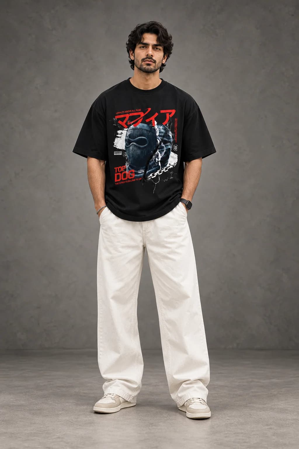 TOP DOG OVERSIZED: Front oversized model view