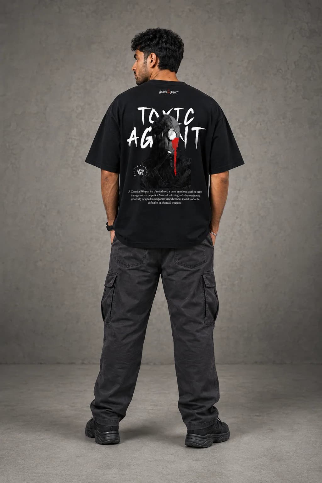 TOXIC AGENT OVERSIZED: Back oversized model view