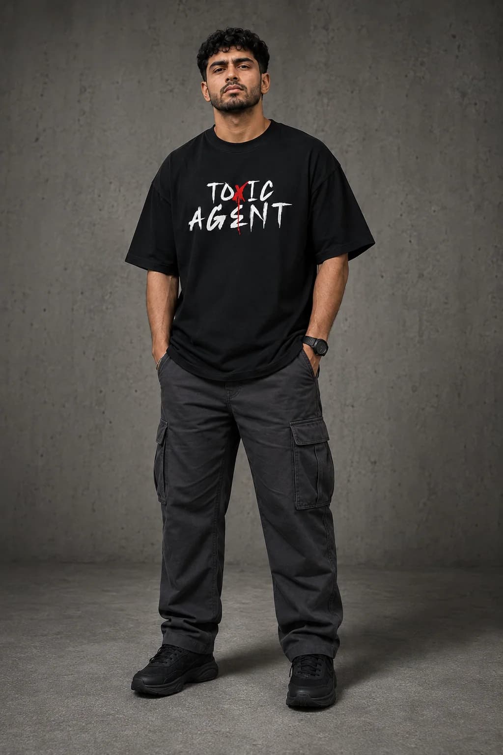 TOXIC AGENT OVERSIZED: Front oversized model view