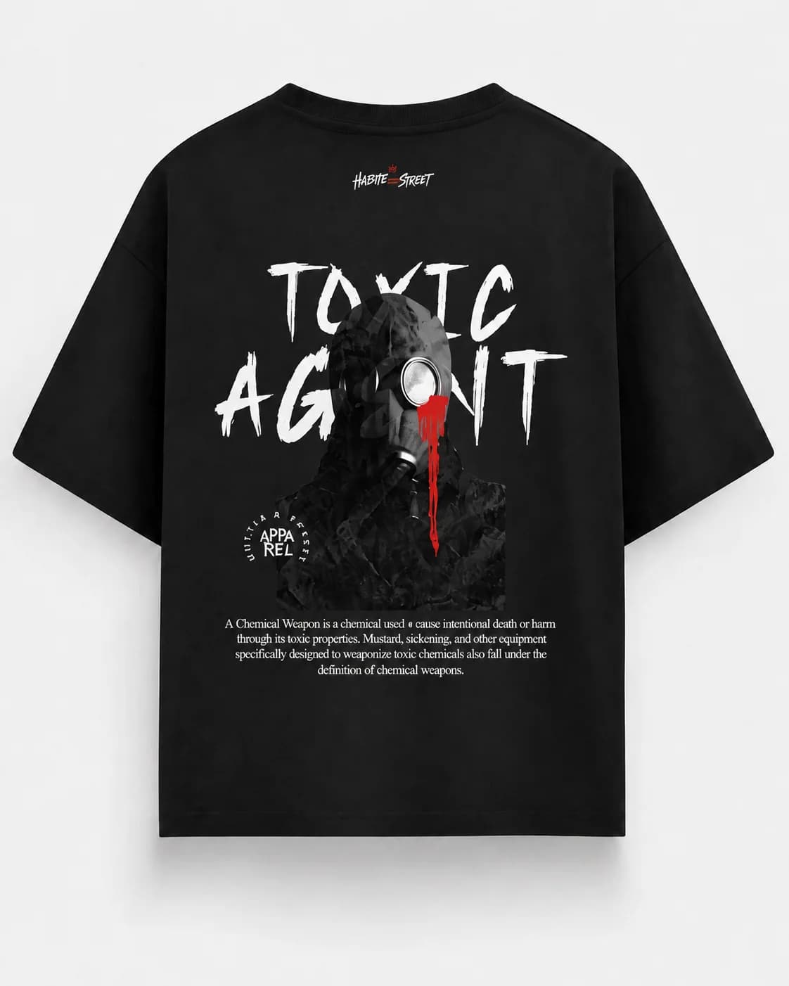 TOXIC AGENT OVERSIZED: Back oversized flatlay view